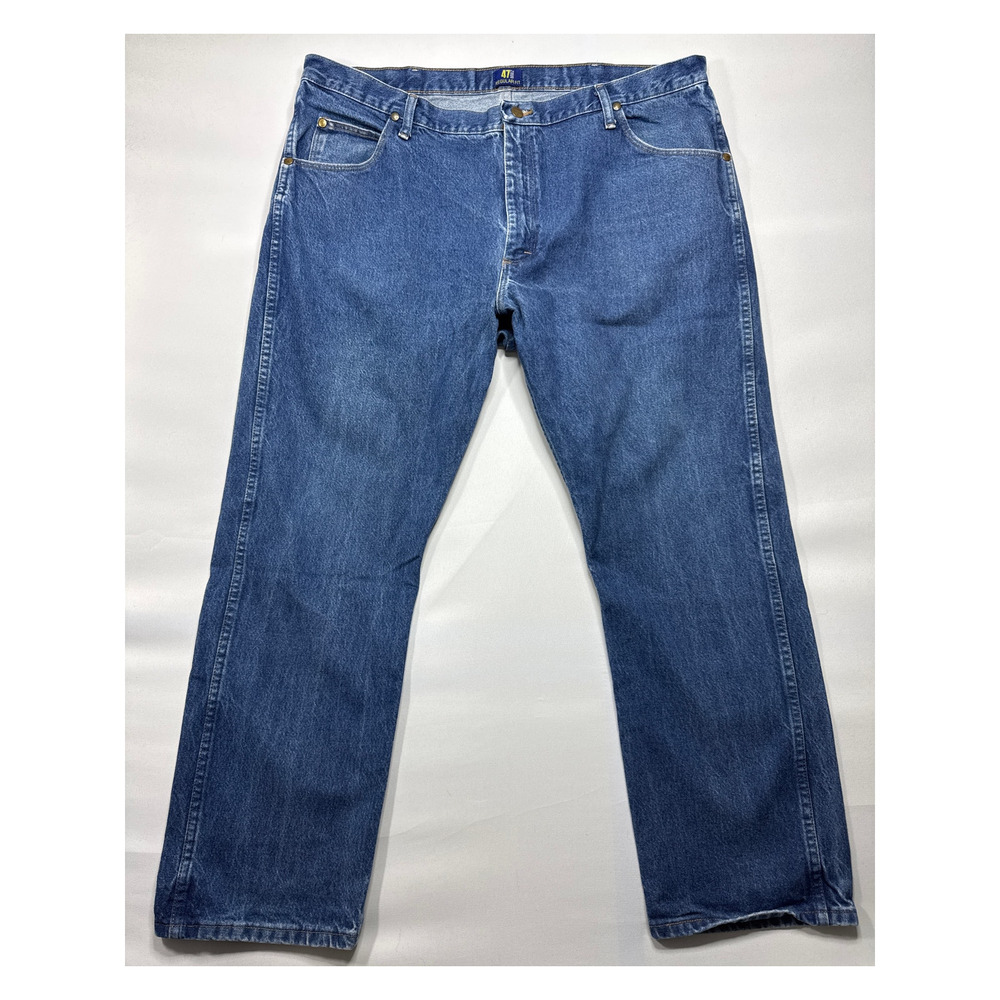 Wrangler‎ 47MWZ Men's Regular Fit Straight Leg Blue Denim Jeans - 42x30 (41x30)